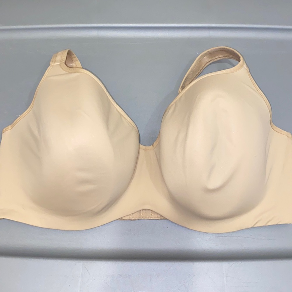 Beige smooth lightly lined balconette bra Lane Bryant underwire support bra